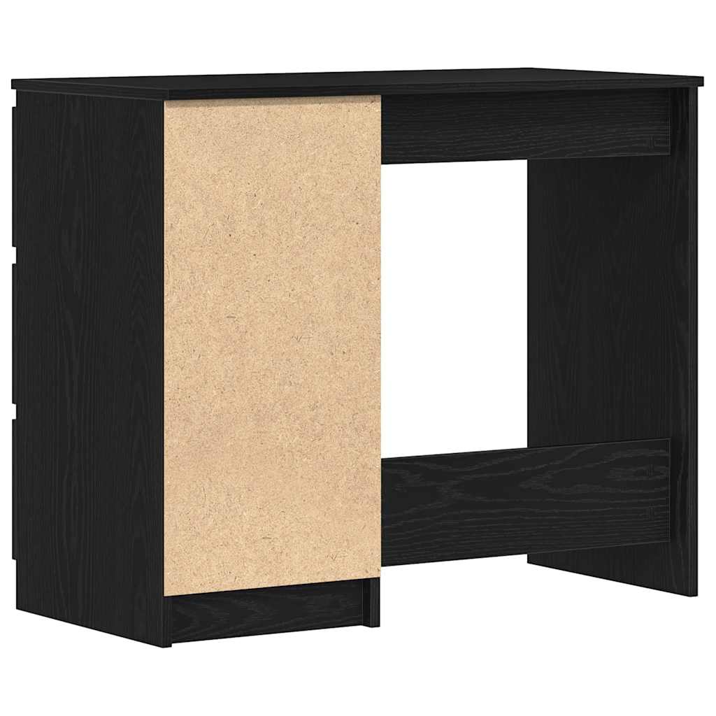 vidaXL Schreibtisch Schwarz Eichen-Optik 90x45x76 cm Holzwerkstoff