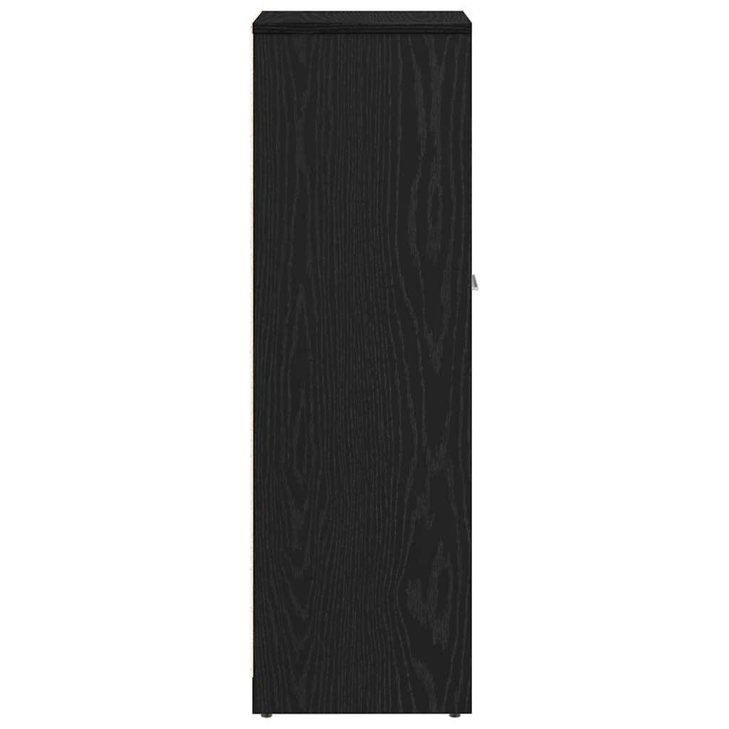 Badezimmerschrank aus schwarzer Eiche, 30 x 30 x 95 cm, Holzwerkstoff