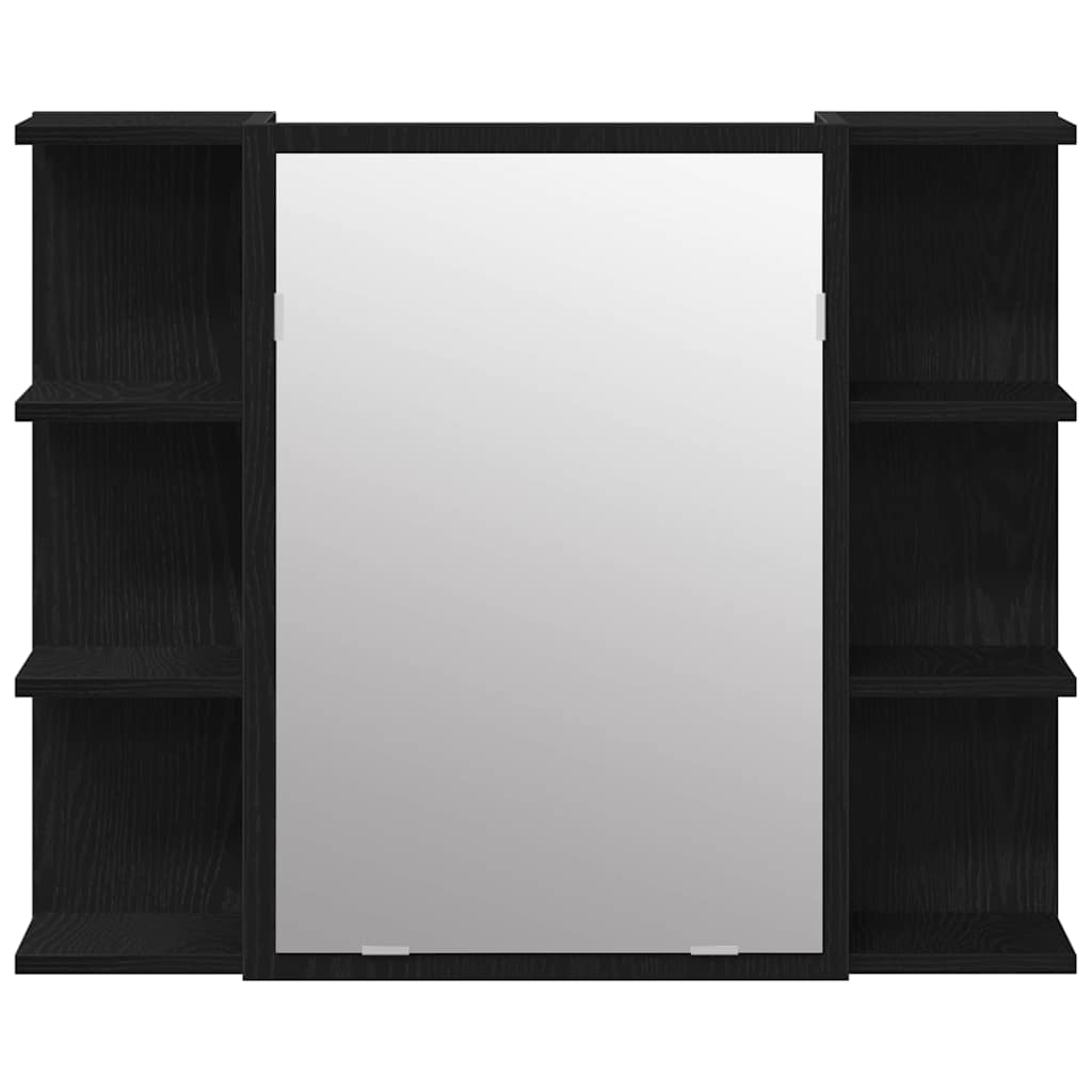 Badezimmerspiegelschrank Schwarze Eiche 80 x 20,5 x 64 cm Holzwerkstoff