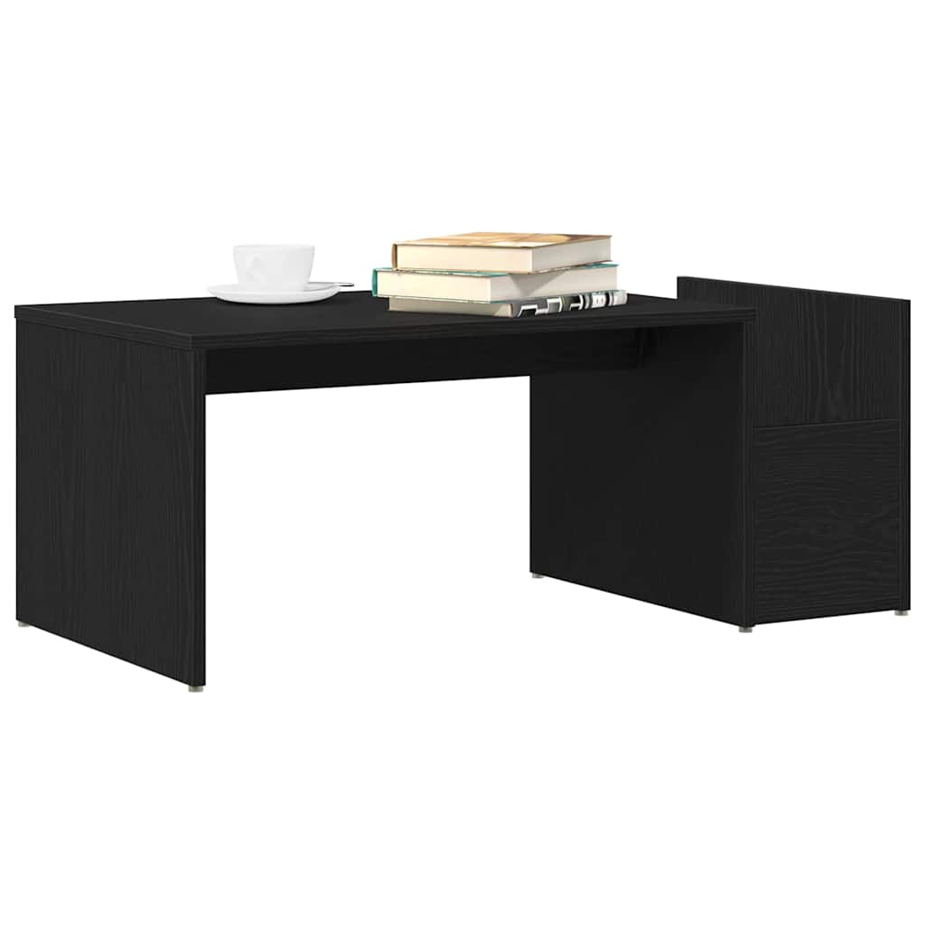 Couchtisch Schwarz Eichen-Optik 90 x 45 x 35 cm Holzwerkstoff