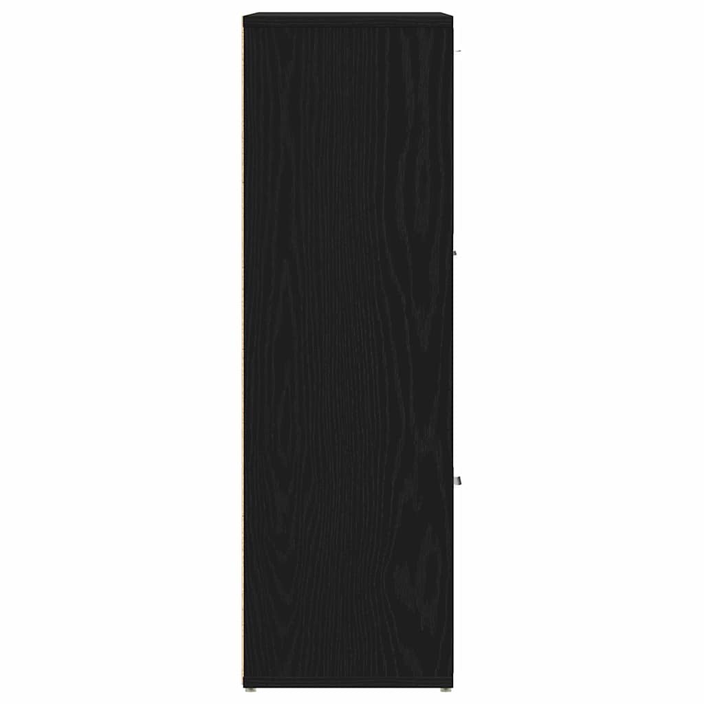 vidaXL Bücherschrank Schwarz Eichen-Optik 90x28x90 cm Holzwerkstoff
