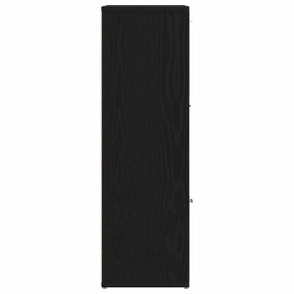 vidaXL Bücherschrank Schwarz Eichen-Optik 90x28x90 cm Holzwerkstoff