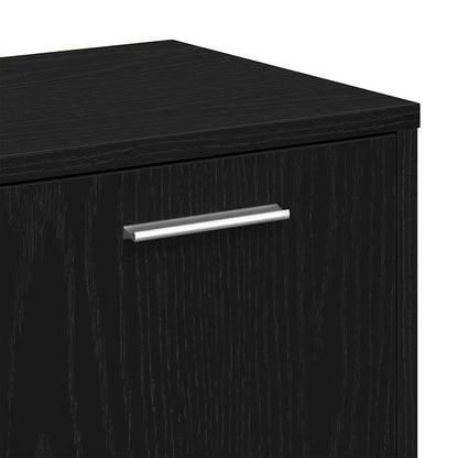 vidaXL Bücherschrank Schwarz Eichen-Optik 90x28x90 cm Holzwerkstoff