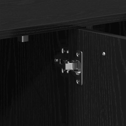 vidaXL Bücherschrank Schwarz Eichen-Optik 90x28x90 cm Holzwerkstoff