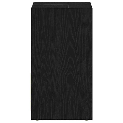 vidaXL Badschrank Schwarz Eichen-Optik 60x33x61 cm Holzwerkstoff