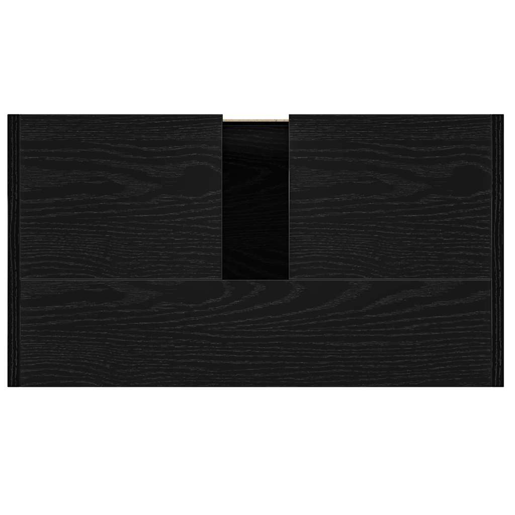 vidaXL Badschrank Schwarz Eichen-Optik 60x33x61 cm Holzwerkstoff