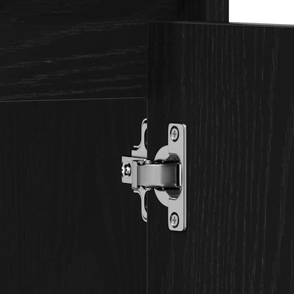 vidaXL Badschrank Schwarz Eichen-Optik 60x33x61 cm Holzwerkstoff