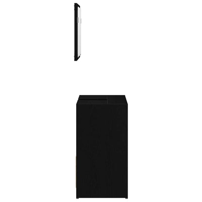 vidaXL Badezimmerschrank mit Tür Schwarz Eichen-Optik 60 x 33 x 60 cm