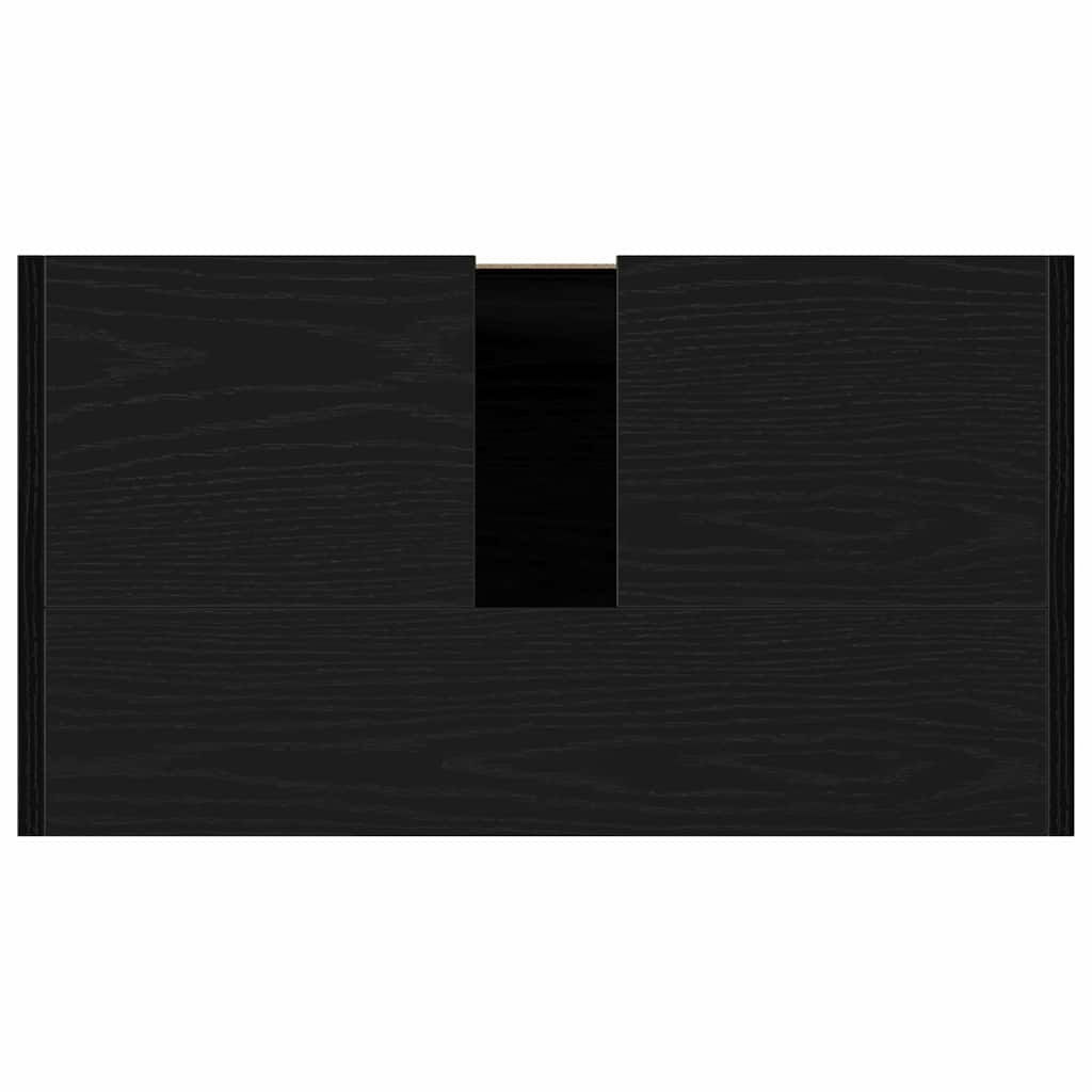 vidaXL Badezimmerschrank mit Tür Schwarz Eichen-Optik 60 x 33 x 60 cm