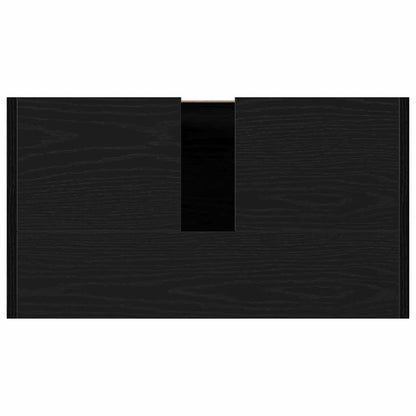 vidaXL Badezimmerschrank mit Tür Schwarz Eichen-Optik 60 x 33 x 60 cm