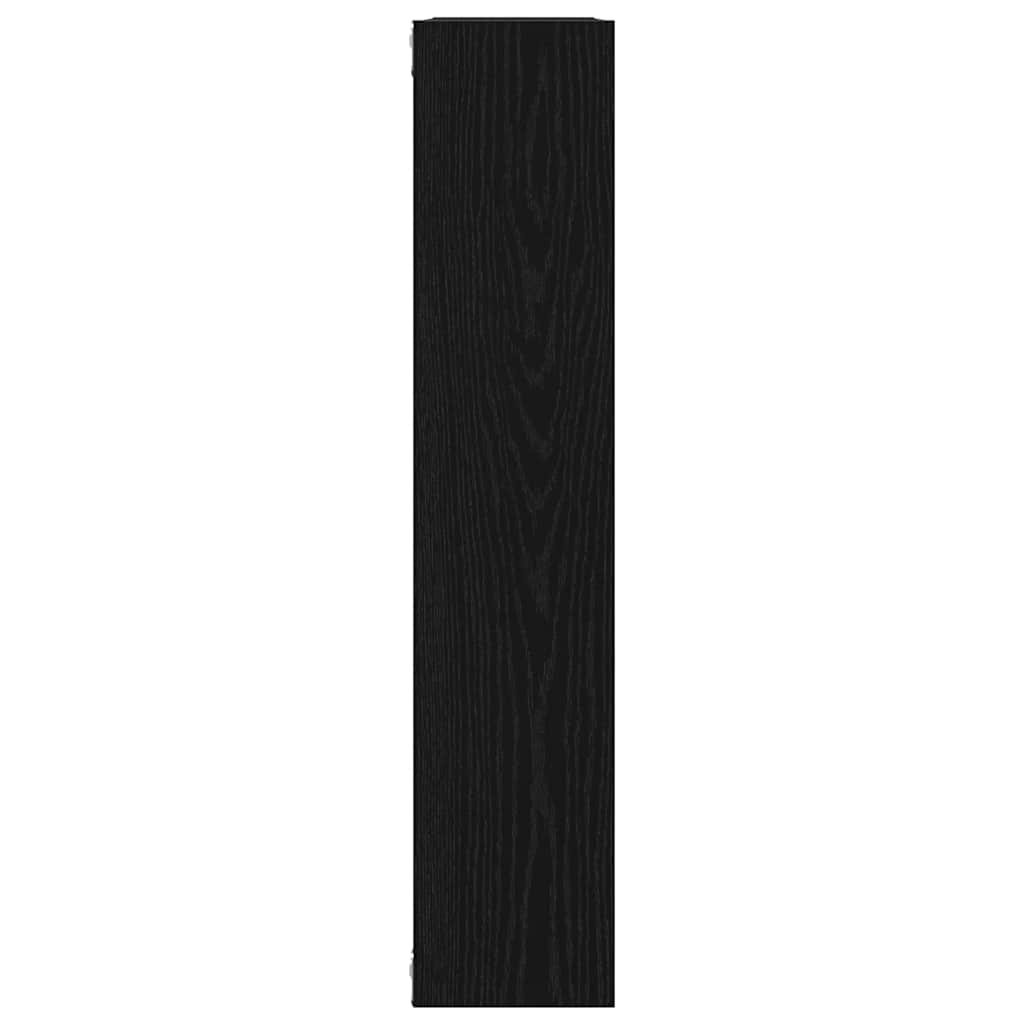 vidaXL Wandregal Schwarz Eichen-Optik 90x16x78 cm Holzwerkstoff