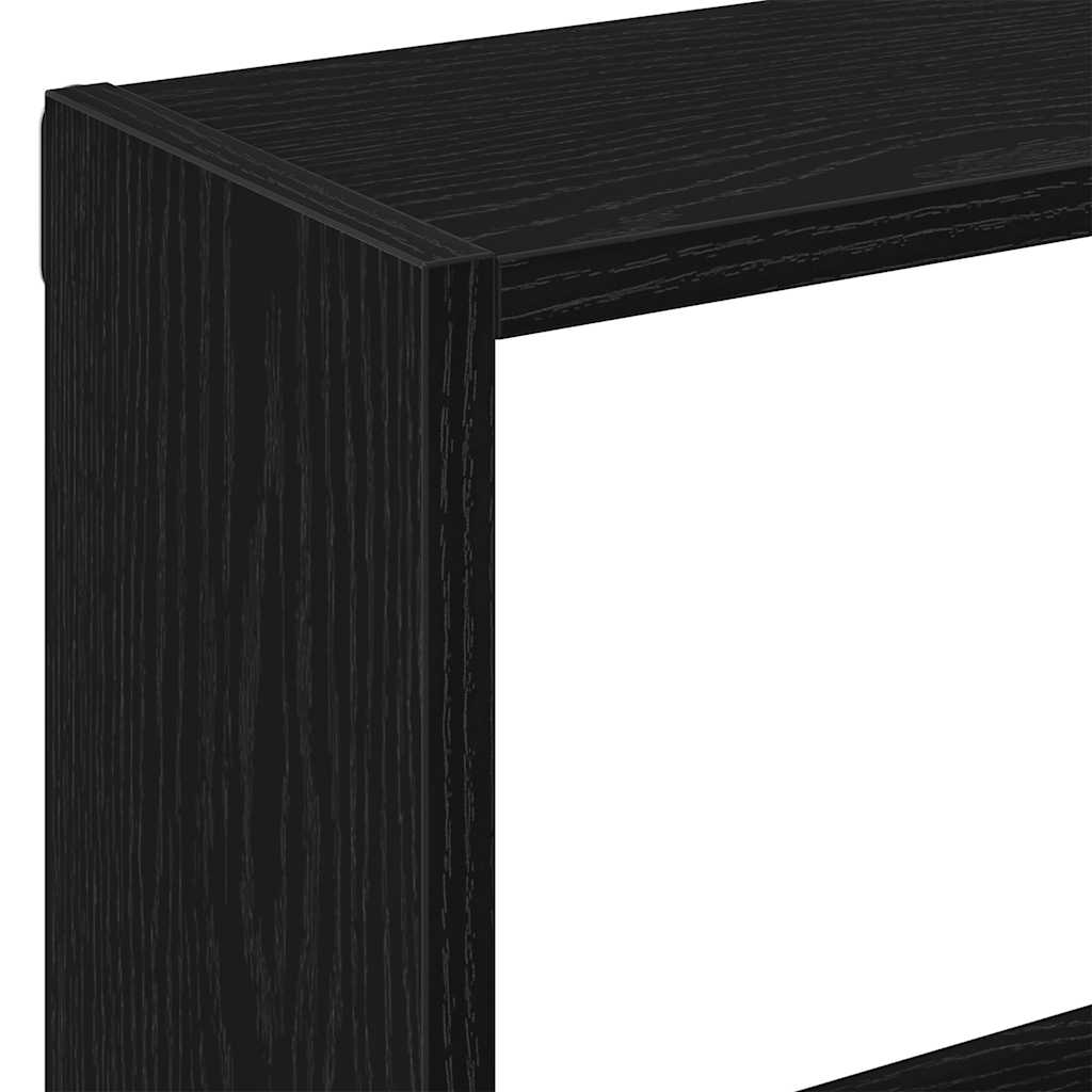 vidaXL Wandregal Schwarz Eichen-Optik 90x16x78 cm Holzwerkstoff