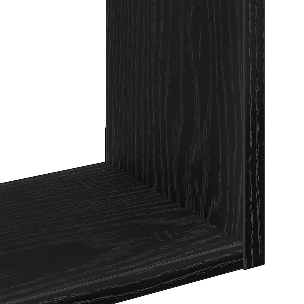 vidaXL Wandregal Schwarz Eichen-Optik 90x16x78 cm Holzwerkstoff