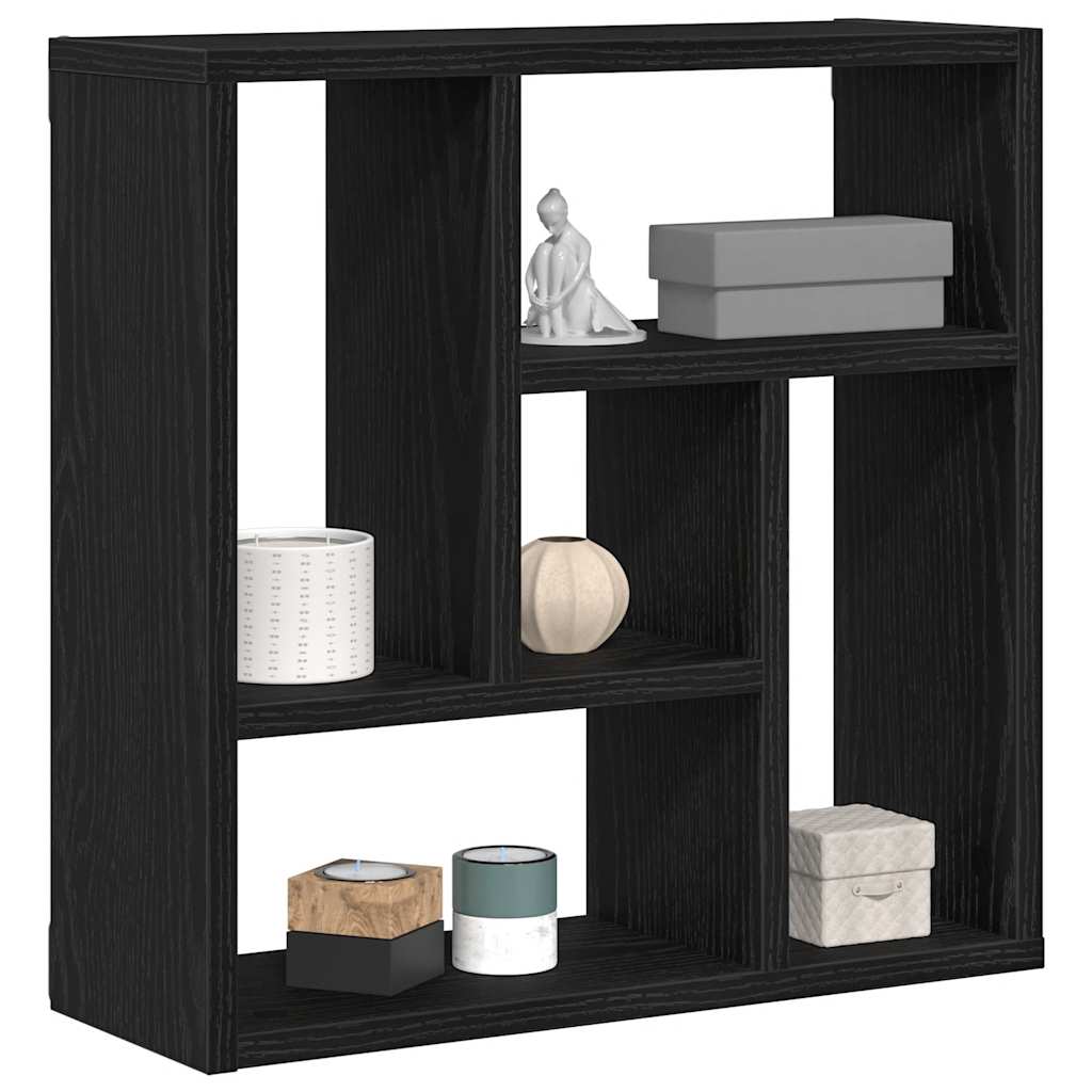 vidaXL Wandregal Schwarz Eichen-Optik 45x16x45 cm Holzwerkstoff