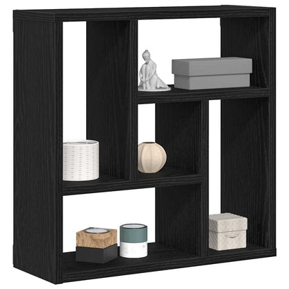 vidaXL Wandregal Schwarz Eichen-Optik 45x16x45 cm Holzwerkstoff