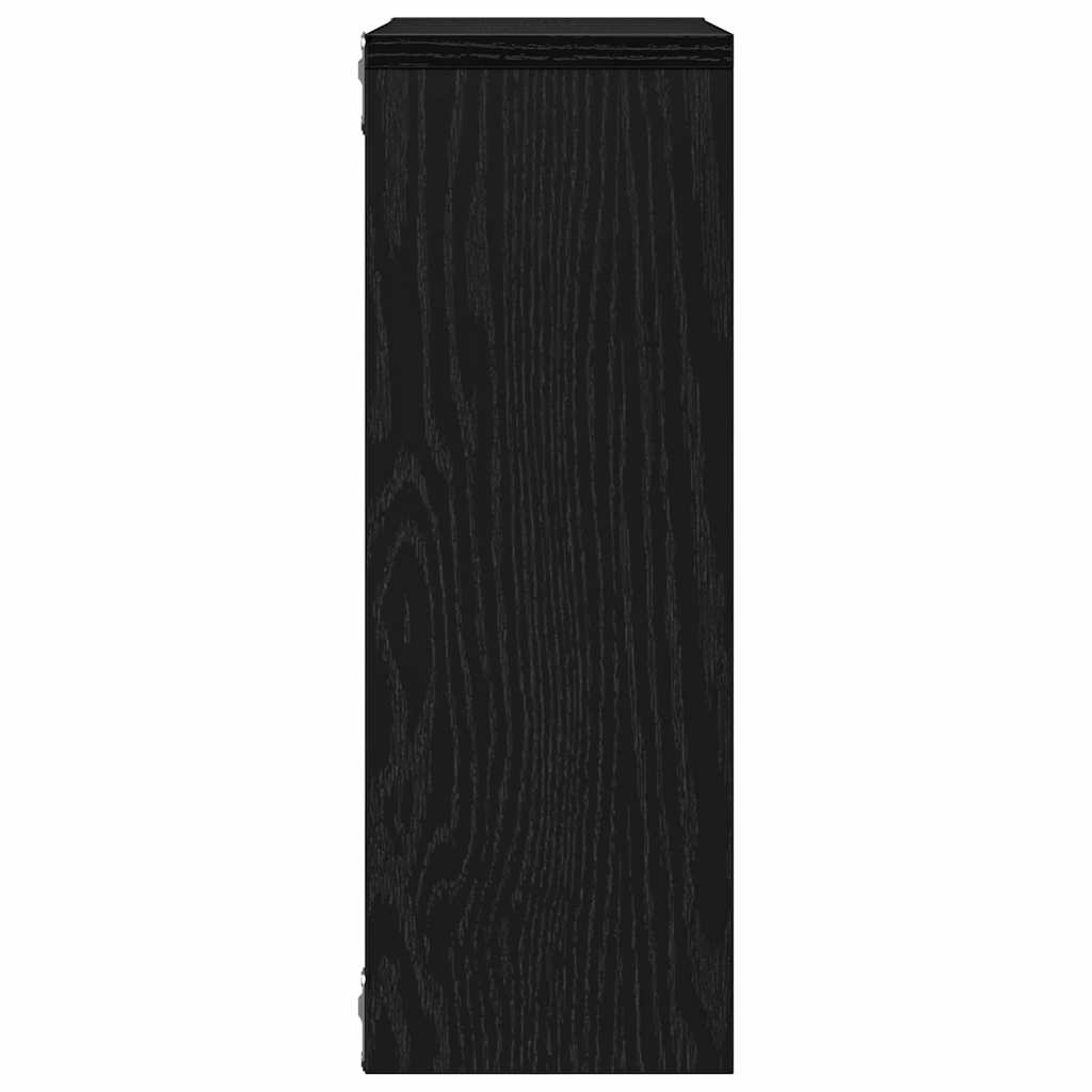 vidaXL Wandregal Schwarz Eichen-Optik 45x16x45 cm Holzwerkstoff