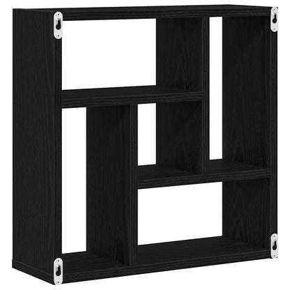 vidaXL Wandregal Schwarz Eichen-Optik 45x16x45 cm Holzwerkstoff