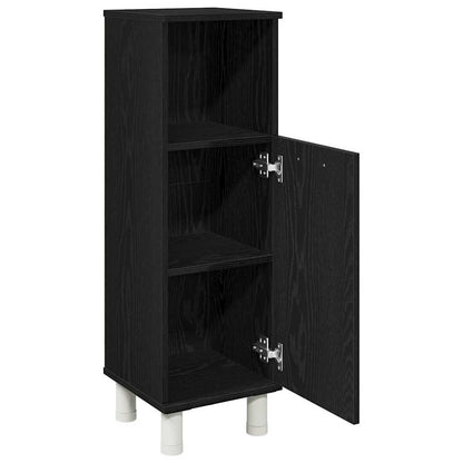 vidaXL Badezimmerschrank mit Tür Schwarz Eichen-Optik 30 x 30 x 95 cm