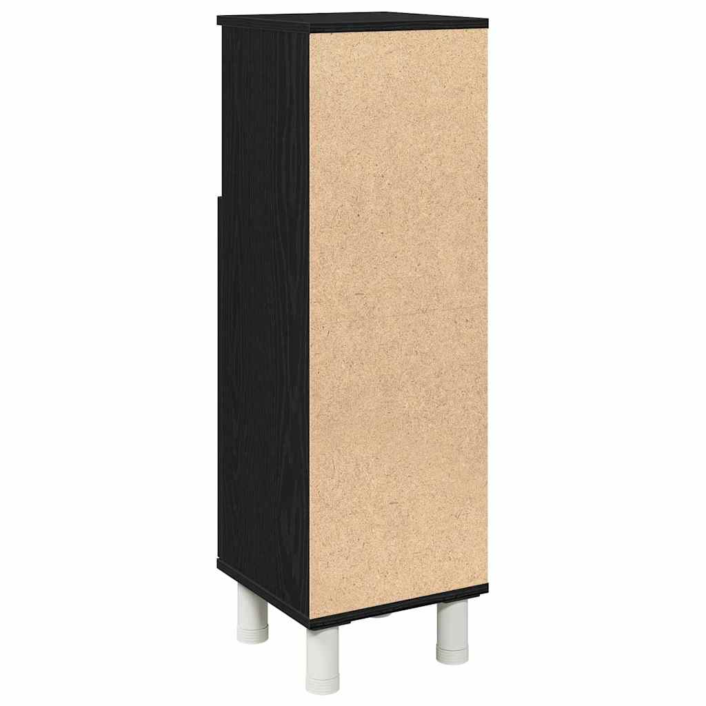 vidaXL Badezimmerschrank mit Tür Schwarz Eichen-Optik 30 x 30 x 95 cm