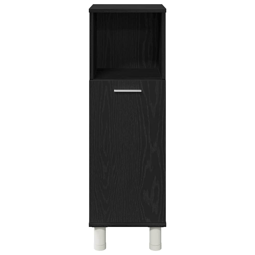 vidaXL Badezimmerschrank mit Tür Schwarz Eichen-Optik 30 x 30 x 95 cm