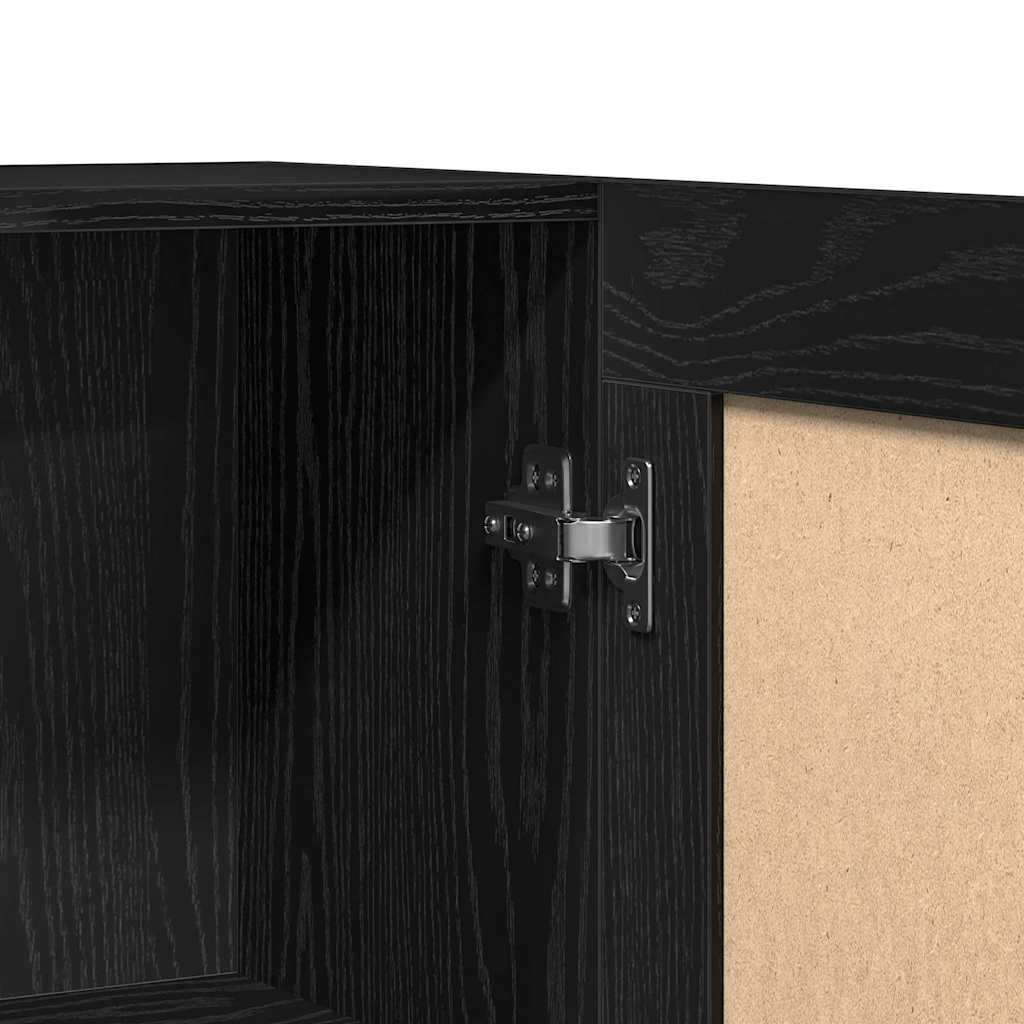 vidaXL Bücherregal Schwarz Eichen-Optik 82,5 x 30,5 x 80 cm