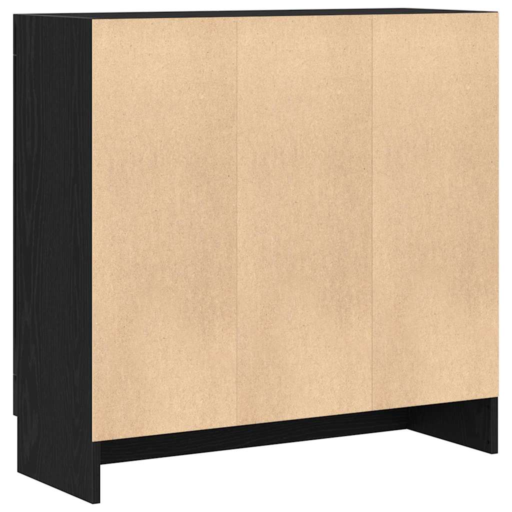 vidaXL Bücherregal Schwarz Eichen-Optik 82,5 x 30,5 x 80 cm