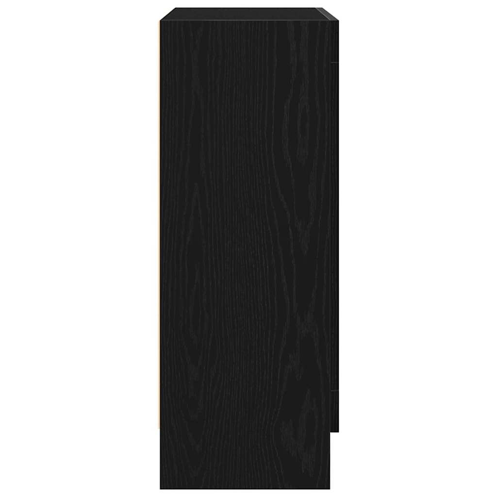 vidaXL Bücherregal Schwarz Eichen-Optik 82,5 x 30,5 x 80 cm