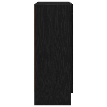 vidaXL Bücherregal Schwarz Eichen-Optik 82,5 x 30,5 x 80 cm
