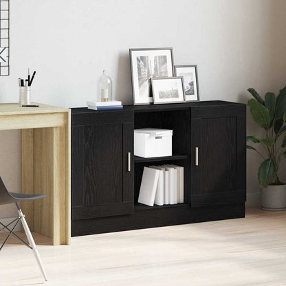 Sideboard Schwarz Eichen-Optik 120 x 30,5 x 70 cm Holzwerkstoff