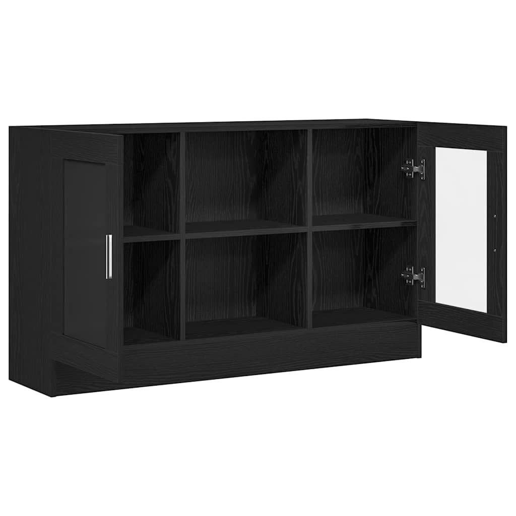 Sideboard Schwarz Eichen-Optik 120 x 30,5 x 70 cm Holzwerkstoff