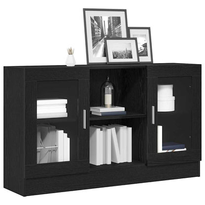 Sideboard Schwarz Eichen-Optik 120 x 30,5 x 70 cm Holzwerkstoff