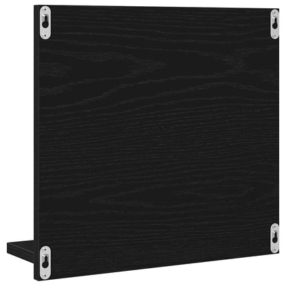 vidaXL Badspiegel Schwarz Eichen-Optik 40x10,5x37 cm Holzwerkstoff