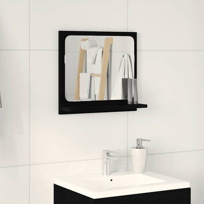 vidaXL Badspiegel Schwarz Eichen-Optik 40x10,5x37 cm Holzwerkstoff