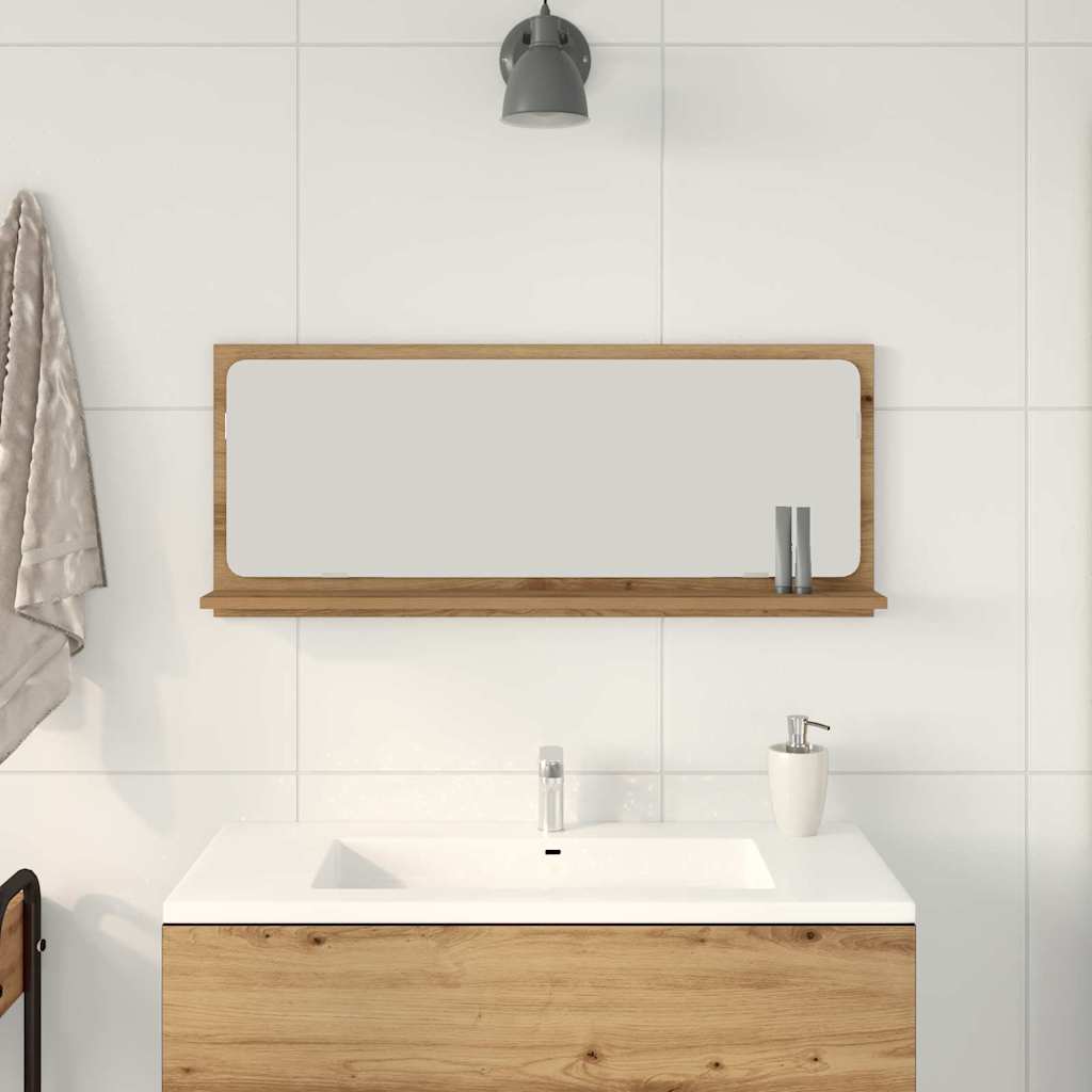 vidaXL Spiegelablage Artisan-Eiche 90 x 10,5 x 37 cm Holzwerkstoff