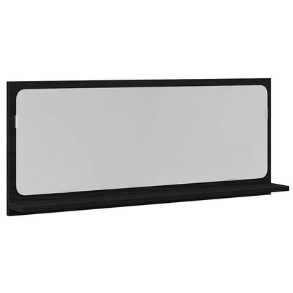 vidaXL Spiegelablage mit Regal Schwarz Eichen-Optik 90 x 10,5 x 37 cm