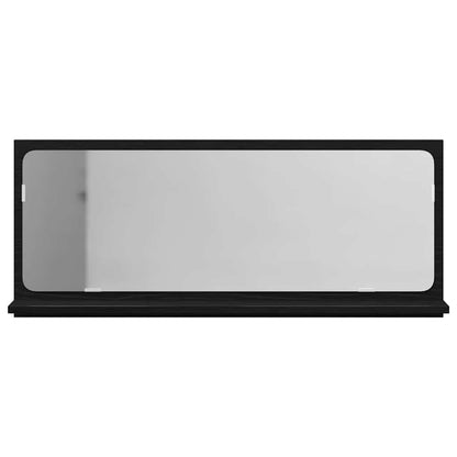 vidaXL Spiegelablage mit Regal Schwarz Eichen-Optik 90 x 10,5 x 37 cm