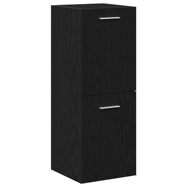 vidaXL Badezimmerschrank mit Tür Schwarz Eichen-Optik 30 x 30 x 80 cm
