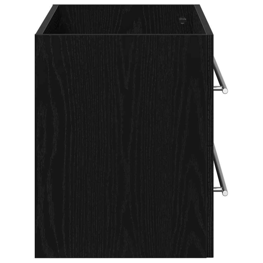 Waschbeckenunterschrank Eiche schwarz 80x38,5x48 cm Holzwerkstoff