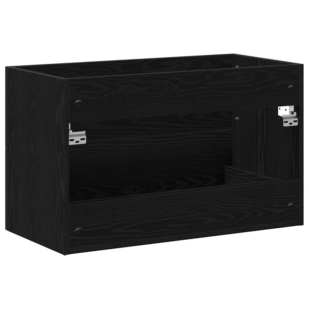 Waschbeckenunterschrank Eiche schwarz 80x38,5x48 cm Holzwerkstoff