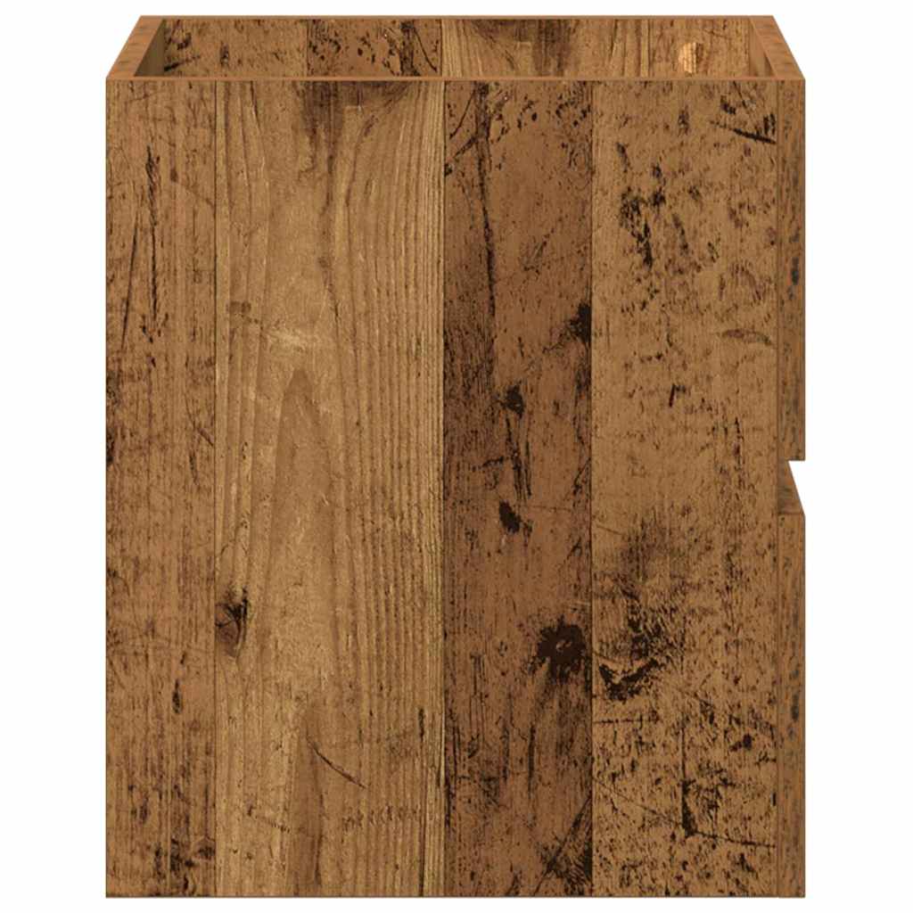 vidaXL Badezimmer-Waschbeckenschrank Altholz-Optik 41x38,5x45 cm Holzwerkstoff