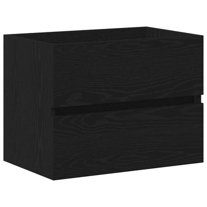 vidaXL Spülbeckenschrank Schwarz Eiche 60x38,5x45 cm Holzwerkstoff