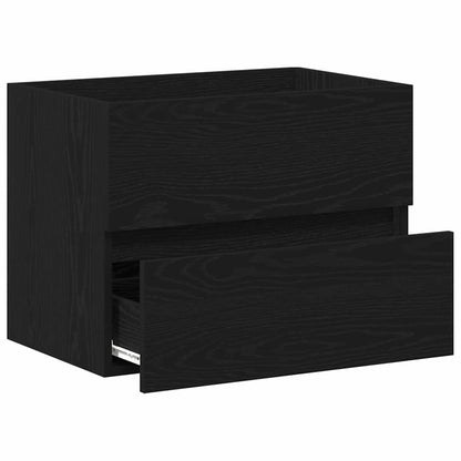 vidaXL Spülbeckenschrank Schwarz Eiche 60x38,5x45 cm Holzwerkstoff