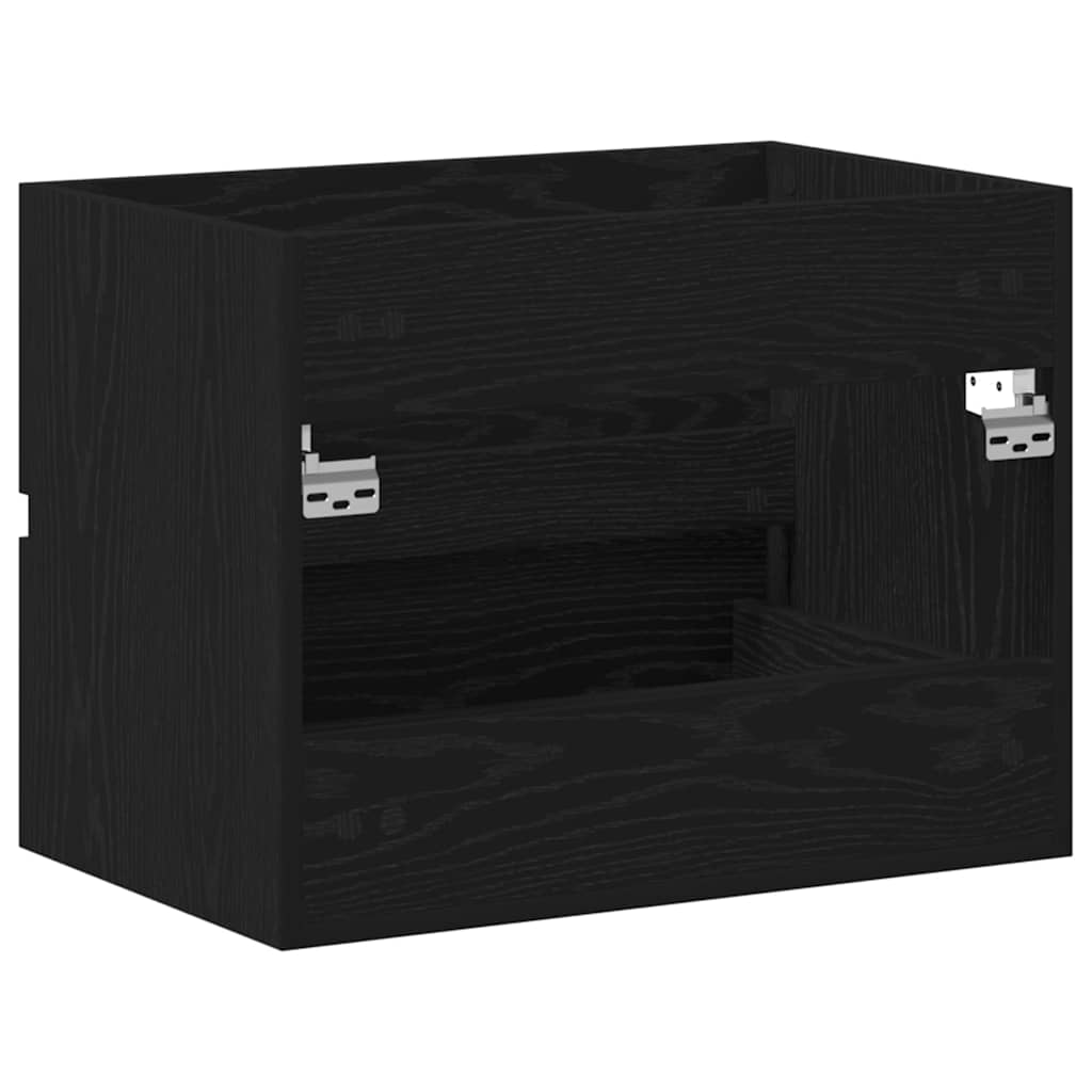vidaXL Spülbeckenschrank Schwarz Eiche 60x38,5x45 cm Holzwerkstoff