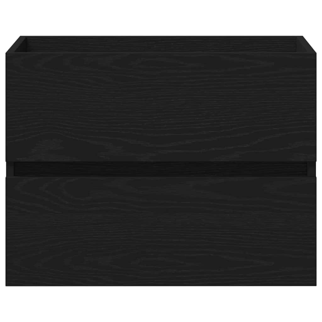 vidaXL Spülbeckenschrank Schwarz Eiche 60x38,5x45 cm Holzwerkstoff