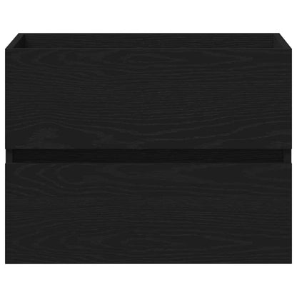 vidaXL Spülbeckenschrank Schwarz Eiche 60x38,5x45 cm Holzwerkstoff