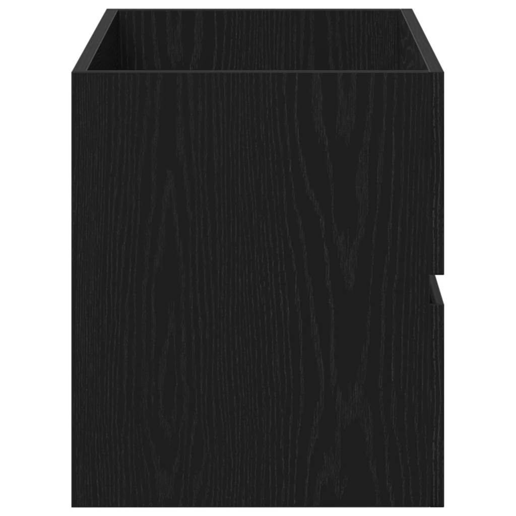 vidaXL Meuble sous-évier Noir chêne 80x38,5x45 cm Bois d'ingénierie