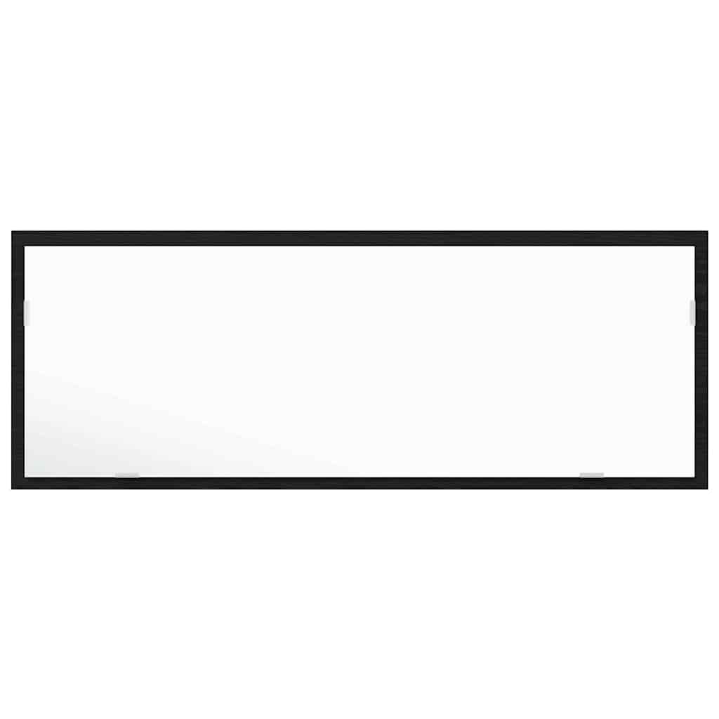 vidaXL LED-Badezimmerspiegel Schwarz Eichen-Optik 100 x 8,5 x 37 cm