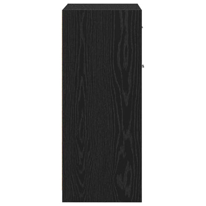 vidaXL Badezimmerschrank mit Tür Schwarz Eichen-Optik 60 x 33 x 80 cm