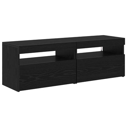 TV-Schränk 2 pcs Schwarz Eichen-Optik 60 x 35 x 40 cm