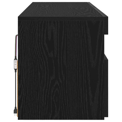 TV-Schränk 2 pcs Schwarz Eichen-Optik 60 x 35 x 40 cm